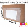 Prepravné obálky Balenie: 1 000 ks balenie, Rozmer: C5 165 x 240 + 15 mm