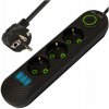Predlžovací Kábel / Napájacia lišta Blow 3-zásuvka 3xUSB 2 m čierna