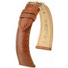 Hnedý kožený remienok Hirsch London L 04266070-1 (Jašteričie koža) Hirsch Selection 19 mm