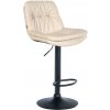 Barová stolička Laurel z umelej kože, krémová