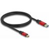 Delock USB kábel USB-A zástrčka, USB-C ® zástrčka 1.00 m čierna, červená 80617; 80617