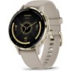 Garmin Venu 3S, luneta z nehrdzavejúcej ocele Soft Gold, francúzske sivé puzdro, silikónový remienok 010-02785-02