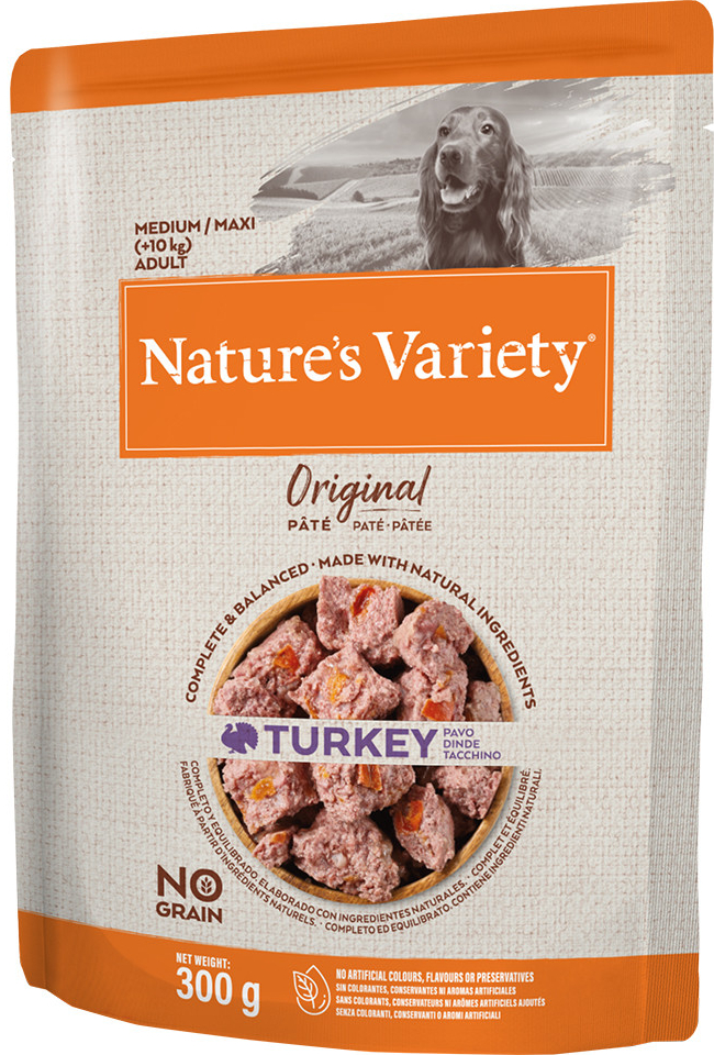 Nature\'s Variety Original Paté No Grain Medium or Maxi Adult morčacie 8 x 300 g