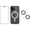 3PACK - Hydrogel s výrezom pre prednú kameru + Crystal Air kryt s MagSafe + ochranné sklíčko kamery pre iPhone 15
