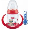 Dojčenská fľaša na učenie NUK s kontrolou teploty 150 ml červená