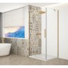 Gelco TRINITY GOLD MATT štvorcová sprchová zástena 800x800mm, číre sklo, lavé GT5680-80CL-G