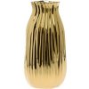 VÁZA KERAMIKA 10,5x10,5x20CM ZLATÁ