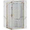 Rea Punto, sprchový kút s posuvnými dverami 80(dvere) x 100(dvere) x 190 cm, 5mm číre sklo, zlatý lesklý profil, REA-K6442