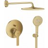 Súprava horná sprcha so sprchovacím ramenom Grohe Rainshower 26558GN0, vaňová/sprchová batéria Grohe Lineare 24064GN1, 26574GN0, 26658GN0, 28362GL1