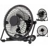 Ventilátor, vetrák pre notebook, 10 cm stolový model, 1x USB typu A, čierny