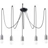 Sollux | Sollux SL.1161 - Luster na lanku NESO 5xE27/15W/230V pavúk betón | SLX0957