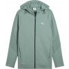 Pánska mikina Puma, EVOSTRIPE FULL ZIP HOODIE svetlo zelená,Čierna M