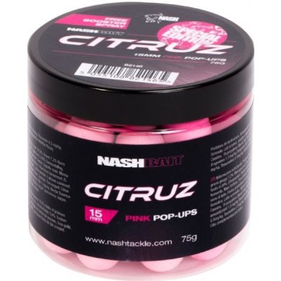 Kevin Nash Boilies Pop Ups Citruz Pink 75g 15mm + 3ml Booster Spray