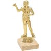 Darteg trofej figúrka šípkar 15 cm zlatá
