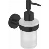 Aqualine SAMBA dávkovač mydla 150ml, mliečne sklo, čierny mat SB219