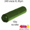 Vrecia na odpad rolo 240l 100x125 cm 60µm 10ks XL ECONOMY Farba: Zelená, Objem: 240l, Hrúbka materiálu: 60µm cena za rolku