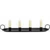 Textilomanie Adventný kovový svietnik ARRANGEMENT 49x14 cm - viac farieb Farba: Čierna