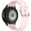 eses Silikónový remienok pre Samsung Galaxy Watch 4 a 5 - Ružovo biely prúžok