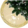 Koberček pod Vianočný stromček - 106cm - Mikuláš na zlatej