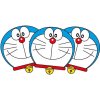 Papírové party masky Doraemon 6 ks