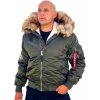 Alpha Industries zimná bunda MA-1 HOODED ARCTIC dark olive Farba: zelená, Veľkosť: S