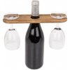 GiftyCity Drevený držiak na poháre a fľašu vína