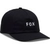FOX šiltovka Wordmark Adjustable Hat Black/White 018