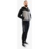 TUTA VISA MELANGE CON CAPPUCCIO POLARFLEECE NERO/GRIGIO SCURO MELANGE Tg. 3XS