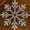 DECOLED LED svetelná snehová vločka II, sada pre VO 3D tlač, priemer 80 cm, ľadovo biela