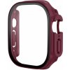 AppleKing matné púzdro s tvrdeným sklom pre Apple Watch Ultra 49mm - vínové - možnosť vrátiť tovar ZADARMO do 30tich dní