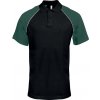 KARIBAN VINTAGE BASE BALL K226 / Pánska polokošeľa - black/green XXL