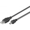 PremiumCord Kábel USB 2.0, A-B mini, 5pinov, 20cm