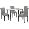 Jedálenský set Karin 4+1 čierno-sivý