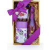 Luxusný fialový darčekový balíček (Fialový darčekový balíček pre ženy – elegantný a voňavý darček )