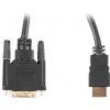 LAE Lanberg CA-HDDV-20CU-0030-BK káblový adaptér 3 m HDMI typ A (štandardný) DVI-D čierny