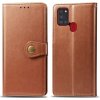 VSETKONAMOBIL 26765 LEATHER BUCKLE Peňaženkový obal Samsung Galaxy A21s hnedý