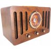 Rádio Raiseng FM/AM/SW USB/TF Bluetooth Aku 18650 8W Reproduktor Anténa Drevo