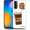 Picasee silikónový čierny obal pre Huawei P Smart 2021 - Cute coffee