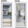 Lacné vchodové dvere plastové Soft WDS 3/3 sklo Krizet biele 98x198 cm, ľavé