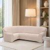 Nueva Textura poťahy RUBINIA smotanová rohová sedačka 340 - 540 cm
