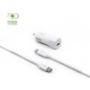 Set autonabíječky FIXED s USB-C výstupem a USB-C/USB-C kabelu, podpora PD, 1 metr, 18W, bílý FIXCC18-CC-WH