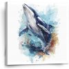 Sablio Obraz Akvarelová veľryba - 50x50 cm