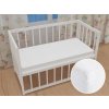 Detské froté napínacie prestieradlo do postieľky FR-031 Biele 60 x 120 x 10 cm - do postieľky