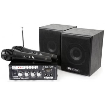 Fenton AV380BT karaoke set so zosilňovačom USB SD BT 2 x reproduktor 2 x  mikrofón 103.145 od 75 € - Heureka.sk