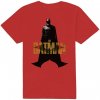 DC Comics tričko The Batman Yellow Text Červená M