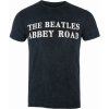 Tričko metal ROCK OFF Beatles Abbey Road Sign BL Dip-Dye Čierna