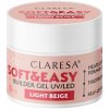 Claresa UV/LED gél na nechty Soft & Easy Builder gel LIGHT BEIGE 12 g