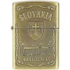 Zapaľovač Slovakia benzínový zlatá patina (Retro benzínový zapaľovač)