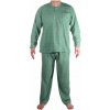 Franta froté pyžamo pánske hrejivé M zelená