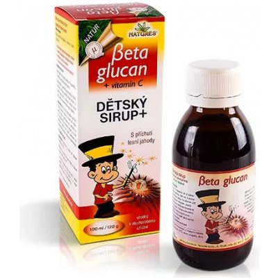 Natures Beta Glucan Detský sirup + s príchuťou lesných jahôd 100 ml